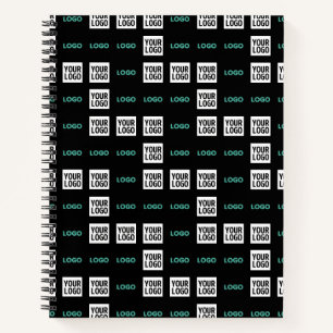 Your Logo or Image Zig Zag Pattern w/Two Images Notebook