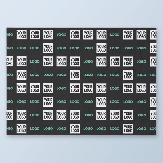 Your Logo or Image | Zig Zag Pattern w/Two Images Tissue Paper (Creator Uploaded)