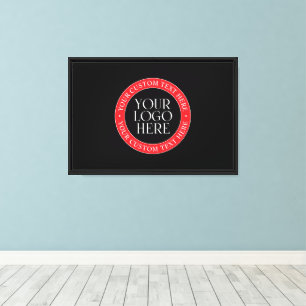 Your Logo or other Image Black Red & White Canvas Print