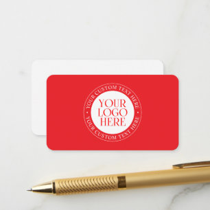 Your Logo or other Image Christmas Red & White Enclosure Card