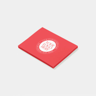 Your Logo or other Image   Christmas Red & White Post-it Notes