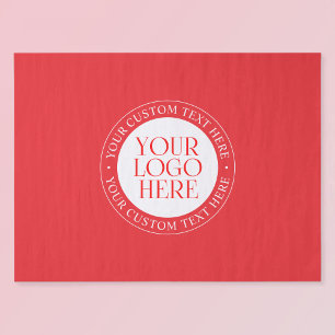 Your Logo or other Image   Christmas Red & White Tissue Paper