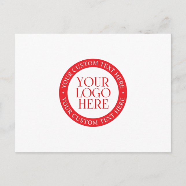 Your Logo or other Image | Christmas White & Red Postcard (Front)