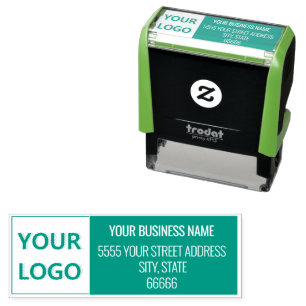 Your Logo or Photo Address Stamp Example