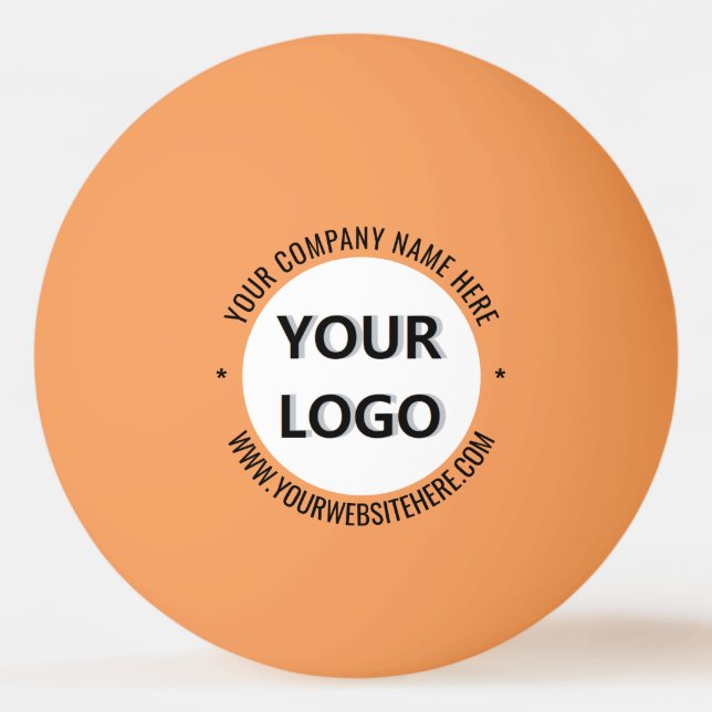 Your Logo or Photo and Text Ping Pong Ball Example (Back)