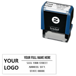 Your Logo or Photo Name Address Stamp Template