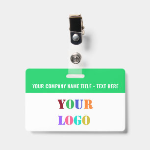 Your Logo or Photo Name Business Badge Example ID Badge