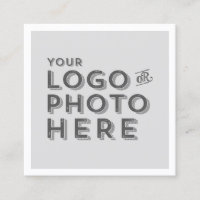 Your Logo or Photo Simple Clean White Professional