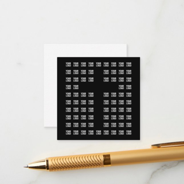 Your Logo or Uploaded Image | Cross Pattern  Enclosure Card (Front/Back In Situ)