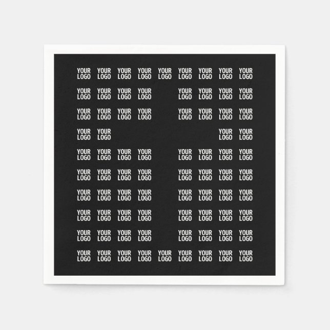 Your Logo or Uploaded Image | Cross Pattern  Napkin (Front)