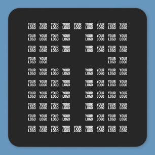 Your Logo or Uploaded Image Cross Pattern Square Sticker