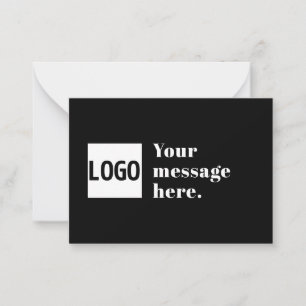 Your Logo or Uploaded Image & Editable Retro Text Card