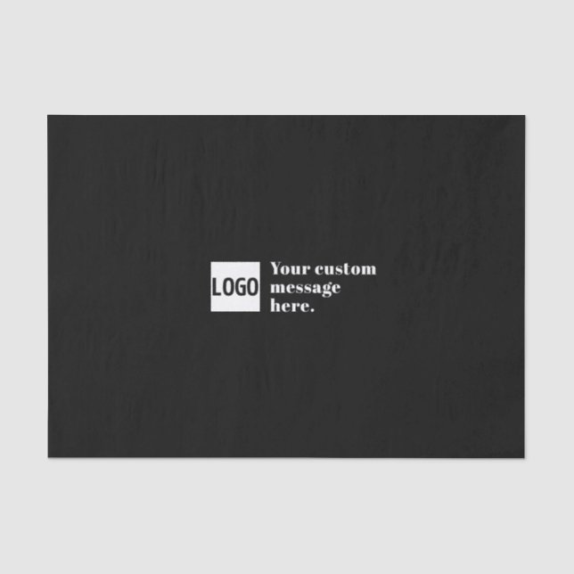 Your Logo or Uploaded Image & Editable Retro Text Tissue Paper (Front)