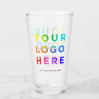 Your Logo Personalised Beer glasses 16oz Any colou