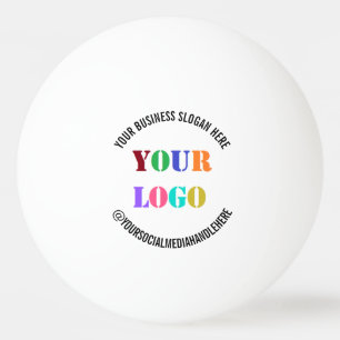 Your Logo Ping Pong Ball Example with Custom Text