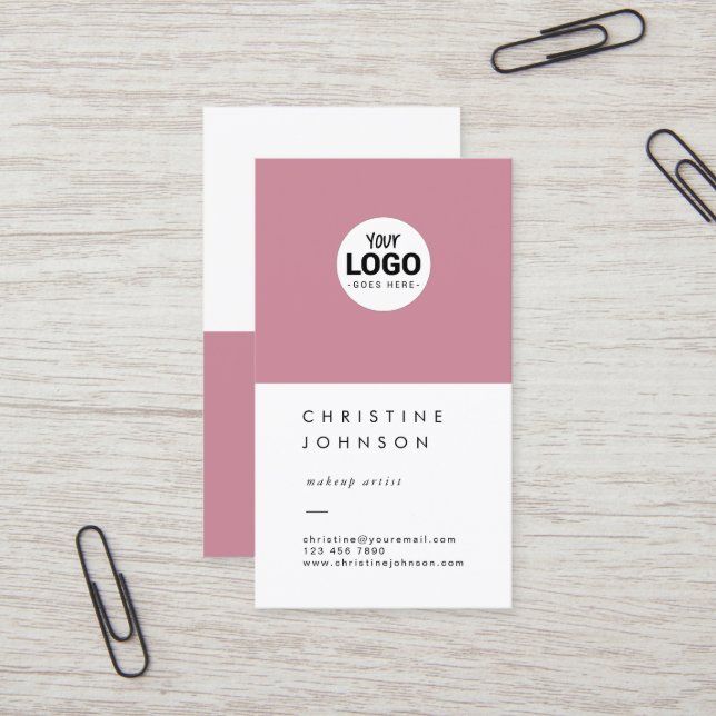 your logo plain design business card (Front/Back In Situ)