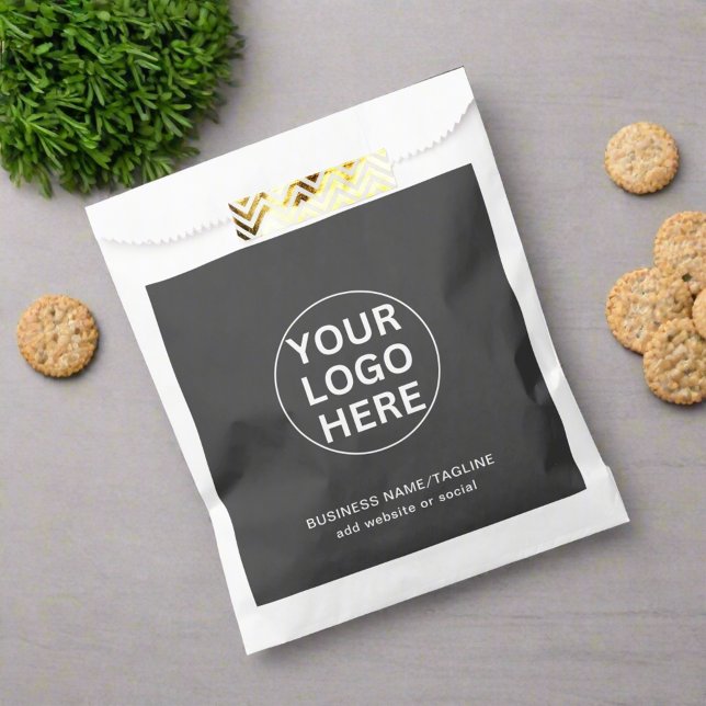 Your Logo Professional Business Promotional Grey Favour Bags (Creator Uploaded)