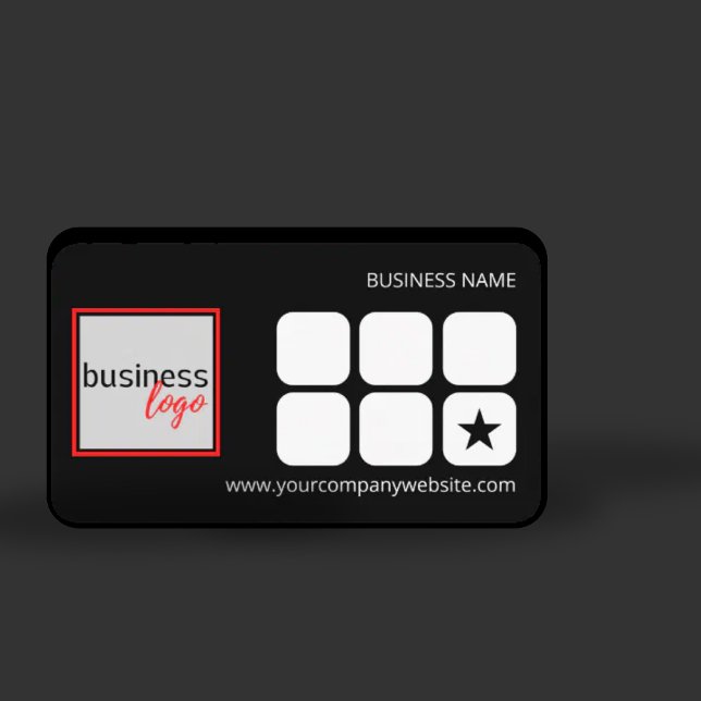 YOUR LOGO PROFESSIONAL COMPANY BLACK LOYALTY CARD (Creator Uploaded)