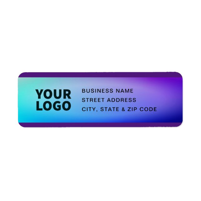 Your Logo | Purple Turquoise Green Ombre (Front)