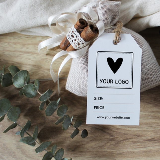 Your Logo & QR Code Social Media Price Gift Tags (Creator Uploaded)