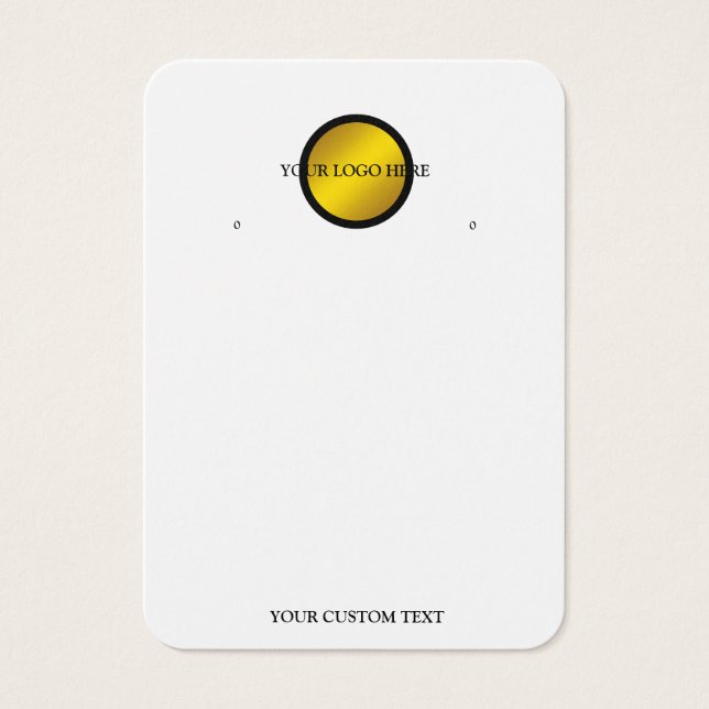 Your Logo QR Earring Display Card (Front)