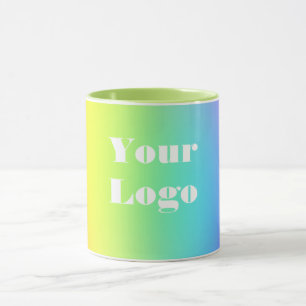 Your Logo Rainbow White Mug
