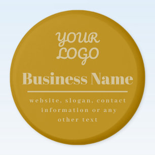 Your Logo Retro-Modern Dark & Light Gold Magnet
