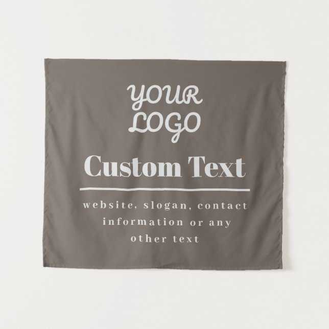 Your Logo Retro-Modern Modern Beige & Light Grey Tapestry (Front (Horizontal))
