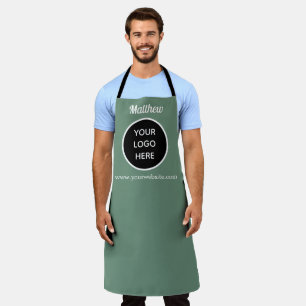 Your Logo Sage Green Website Yellow Business Apron