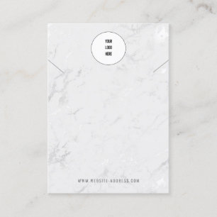 Your Logo Silver Marble Necklace Display Cards