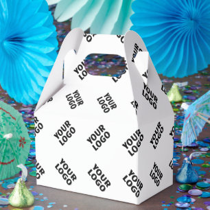 Your Logo Simple Alternating Repeating Pattern Favour Box