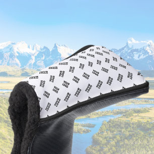 Your Logo Simple Alternating Repeating Pattern Golf Head Cover