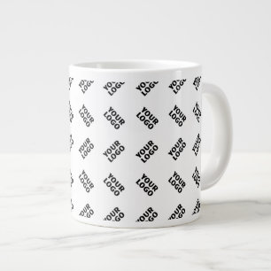 Your Logo   Simple Alternating Repeating Pattern Large Coffee Mug