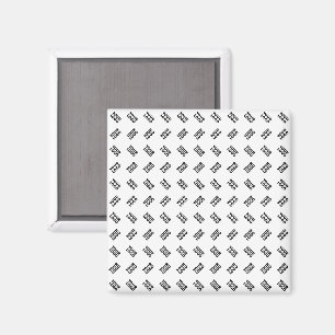 Your Logo Simple Alternating Repeating Pattern Magnet