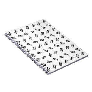 Your Logo Simple Alternating Repeating Pattern Notebook