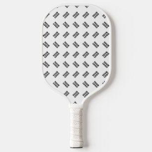 Your Logo   Simple Alternating Repeating Pattern Pickleball Paddle