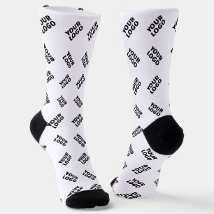 Your Logo   Simple Alternating Repeating Pattern Socks