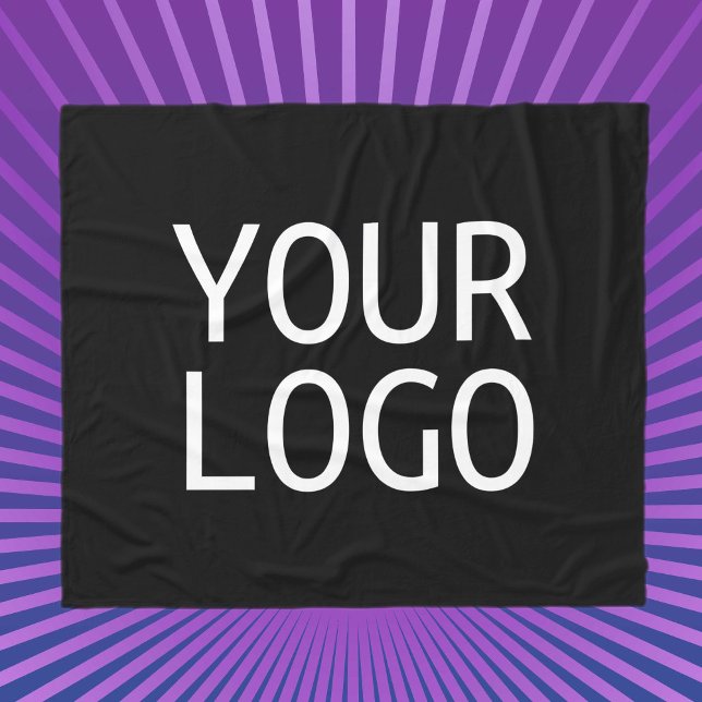 Your Logo | Simple Logo Replacement Fleece Blanket (Creator Uploaded)