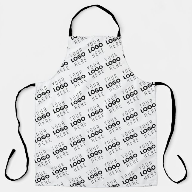 Your Logo Simple Repeating Diagonal Pattern Apron (Front)