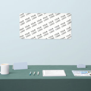Your Logo Simple Repeating Diagonal Pattern Banner