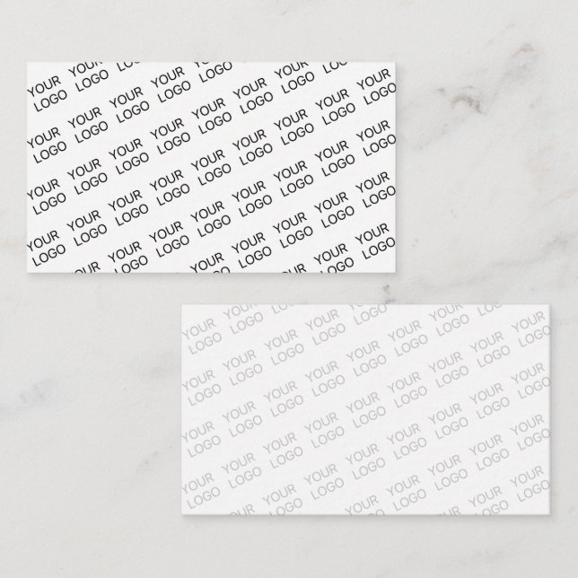 Your Logo Simple Repeating Diagonal Pattern Enclosure Card (Front/Back)