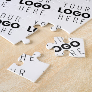 Your Logo Simple Repeating Diagonal Pattern Jigsaw Puzzle