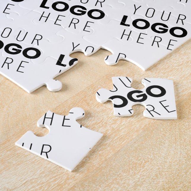 Your Logo Simple Repeating Diagonal Pattern Jigsaw Puzzle (Side)
