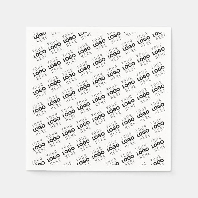 Your Logo Simple Repeating Diagonal Pattern Napkin (Front)