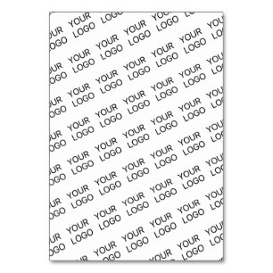 Your Logo Simple Repeating Diagonal Pattern Table Number