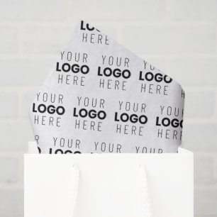 Your Logo Simple Repeating Diagonal Pattern Tissue Paper