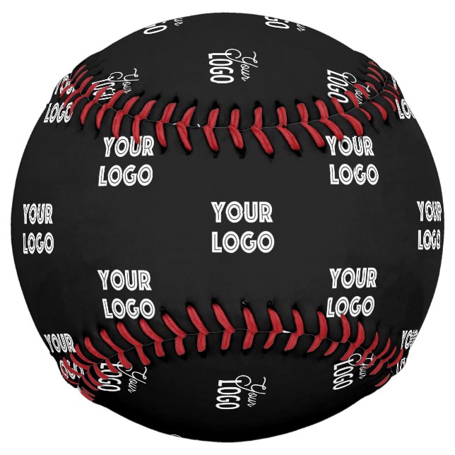 Your Logo Simple Repeating Logo | Black Softball (Front)