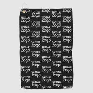 Your Logo Simple Repeating Logo Pattern Golf Towel
