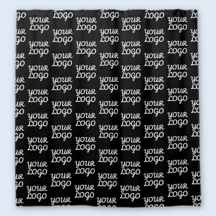 Your Logo   Simple Repeating Logo Pattern  Shower Curtain