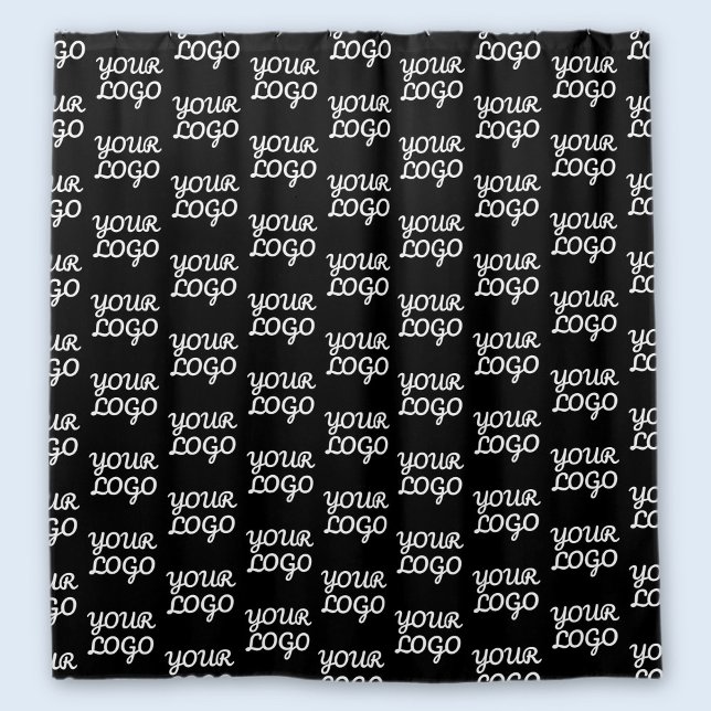 Your Logo | Simple Repeating Logo Pattern  Shower Curtain (Creator Uploaded)